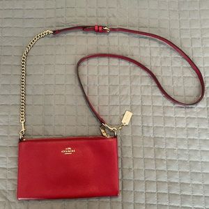 Red coach crossbody bag